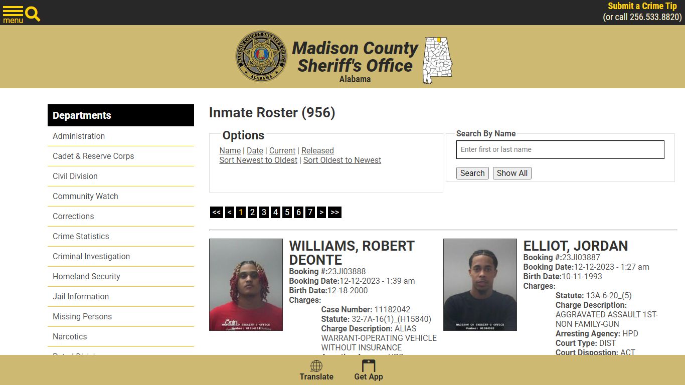 Inmate Roster - Madison County Sheriff's Office